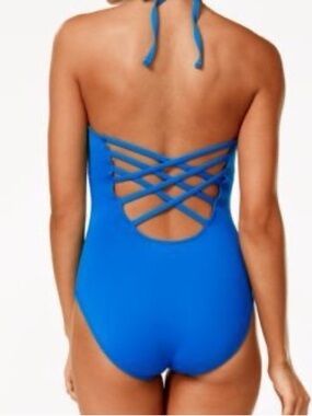 La Blanca Strappy Plunge One-Piece Swimsuit